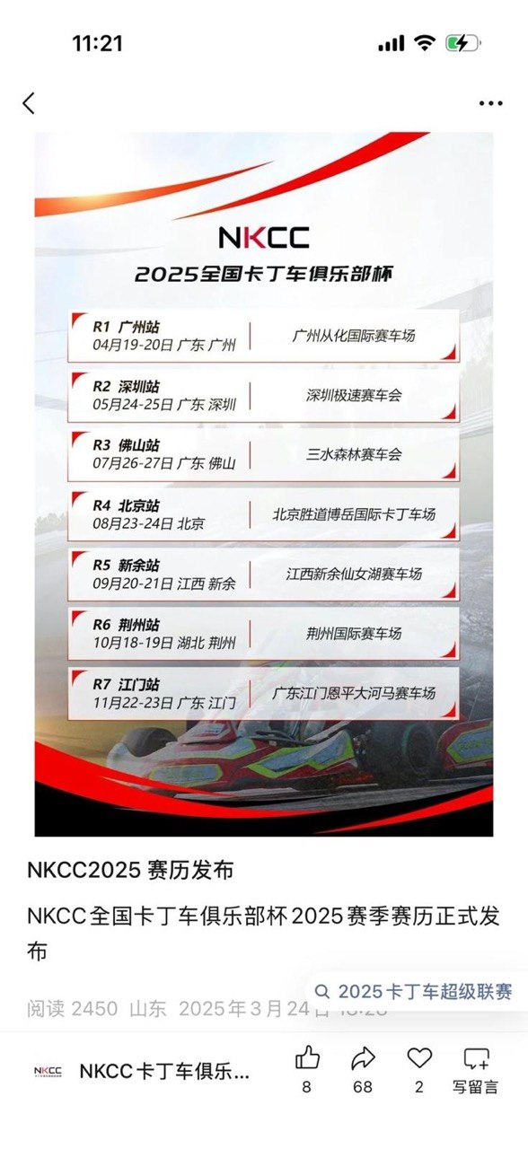 NKCC 全國卡丁車俱樂部杯